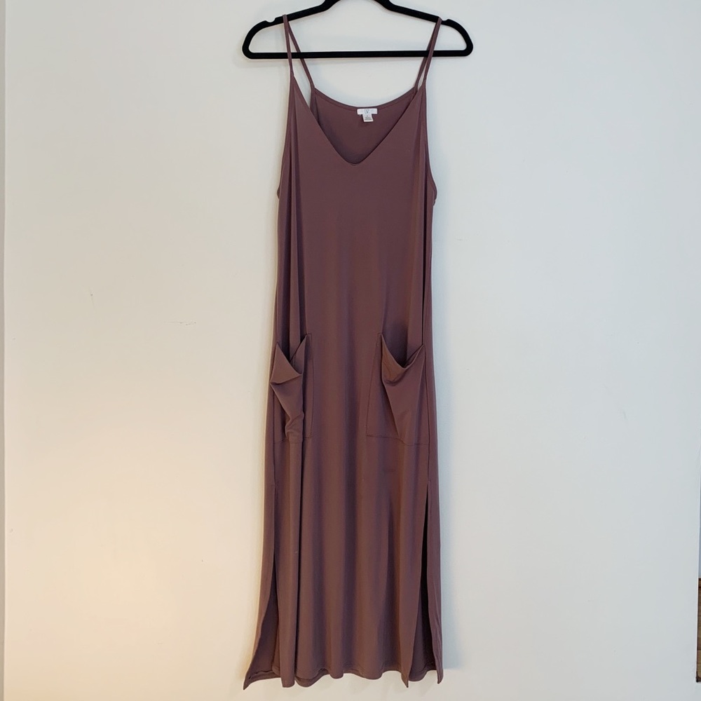 Midi loose dress with pockets